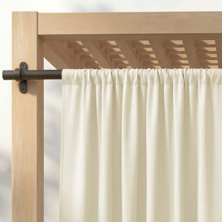 Kreminė užuolaida su kilpomis AmeliaHome Oxford Molte Pleat 155 × 220 cm