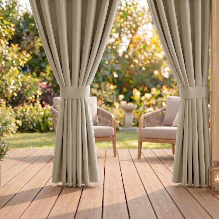 Užuolaidos surišimas Molte AmeliaHome 155 × 9 cm, smėlio spalvos