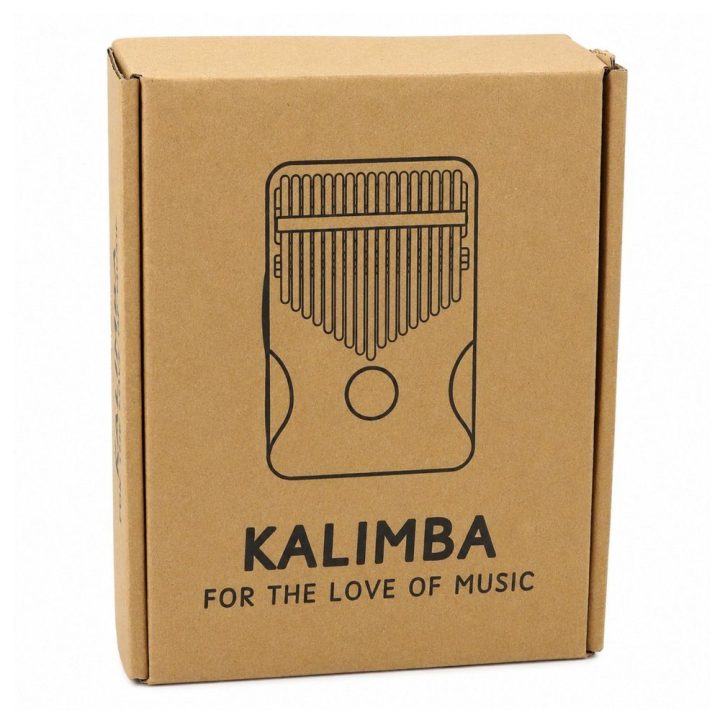 17 klavišų medinė kalimba su priedais ir dėklu