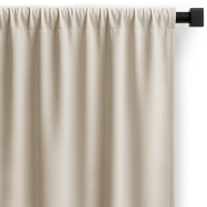 Užuolaida Carli Pleat AmeliaHome 285 × 250 cm, šviesiai smėlio spalvos