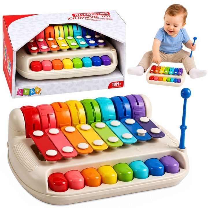 Spalvingas 2 viename vaikų ksilofonas ir pianinas