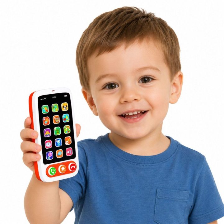 Interaktyvus edukacinis žaislinis telefonas su garsais ir šviesomis