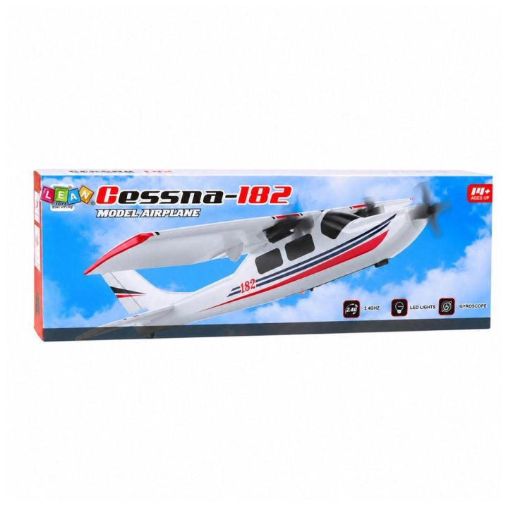 Žaislinis Cessna 182 nuotoliniu būdu valdomas putplasčio lėktuvas