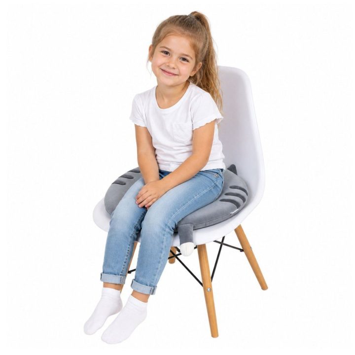 Pilkas pliušinis katės sėdynės pagalvėlė 40 cm