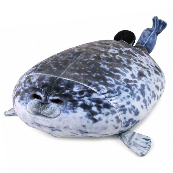 Pilkas pliušinis ruonis 38 cm