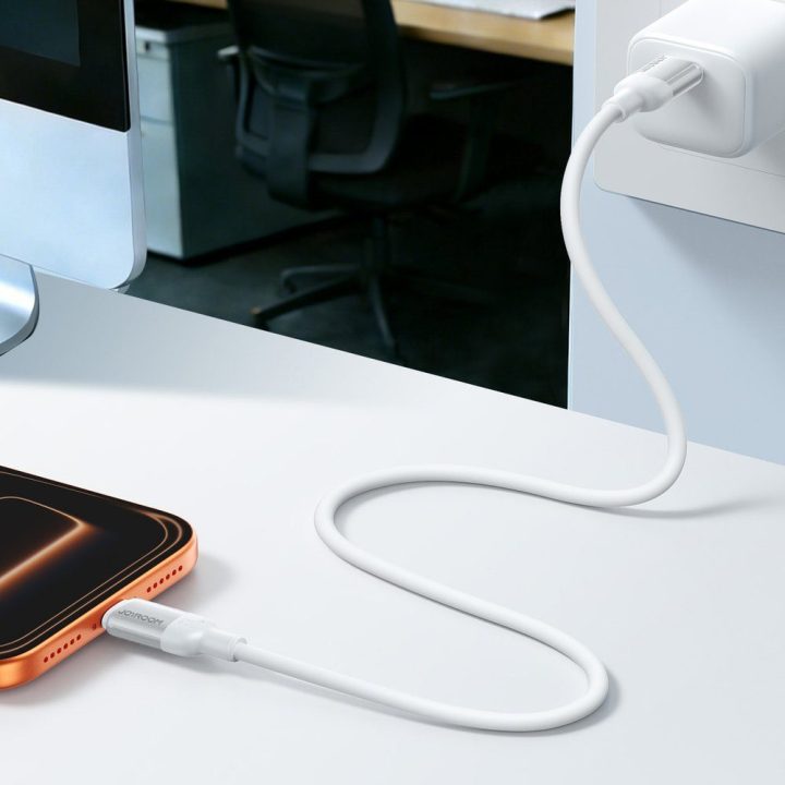 USB-C į USB-C laidas 60 W 1,2 m Joyroom S-A62 Lively Series, baltas