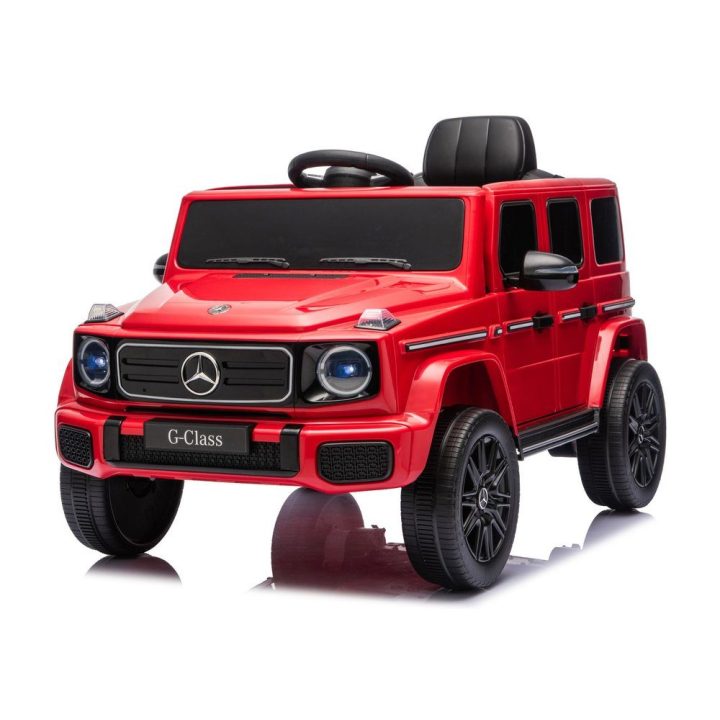 Raudonas Mercedes G 4x4 24V akumuliatorinis automobilis