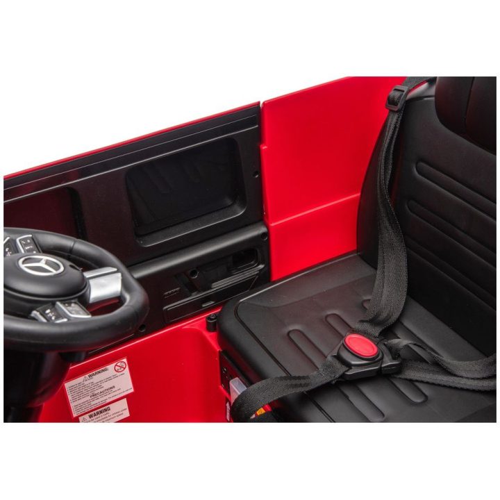 Raudonas Mercedes G 4x4 24V akumuliatorinis automobilis
