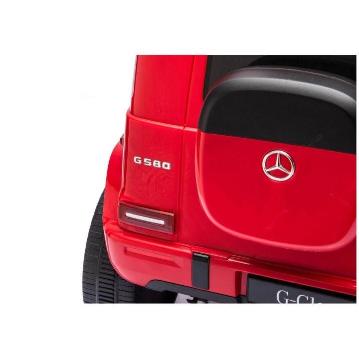 Raudonas Mercedes G 4x4 24V akumuliatorinis automobilis
