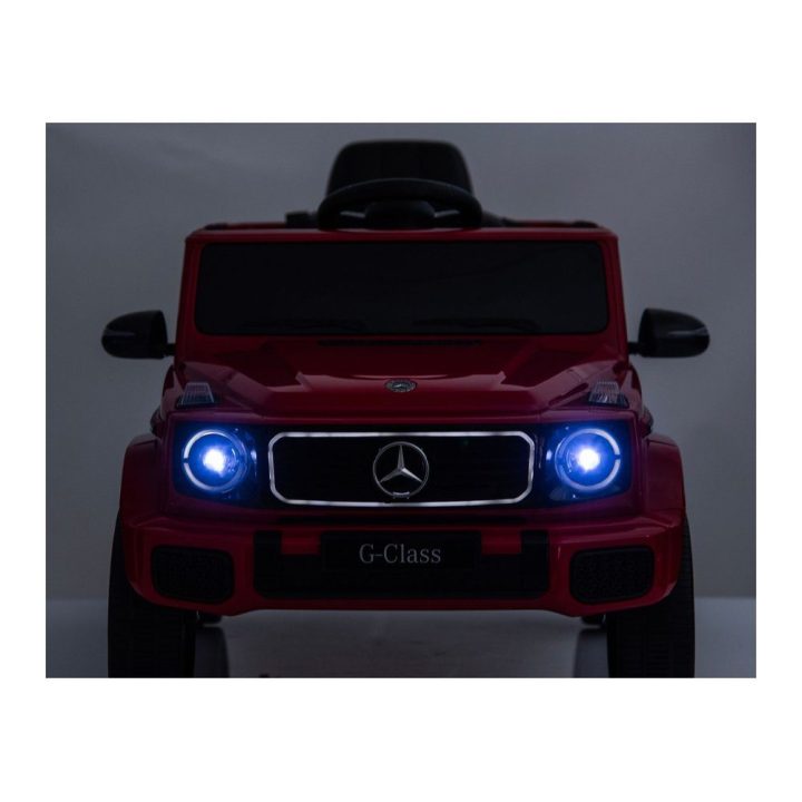 Raudonas Mercedes G 4x4 24V akumuliatorinis automobilis