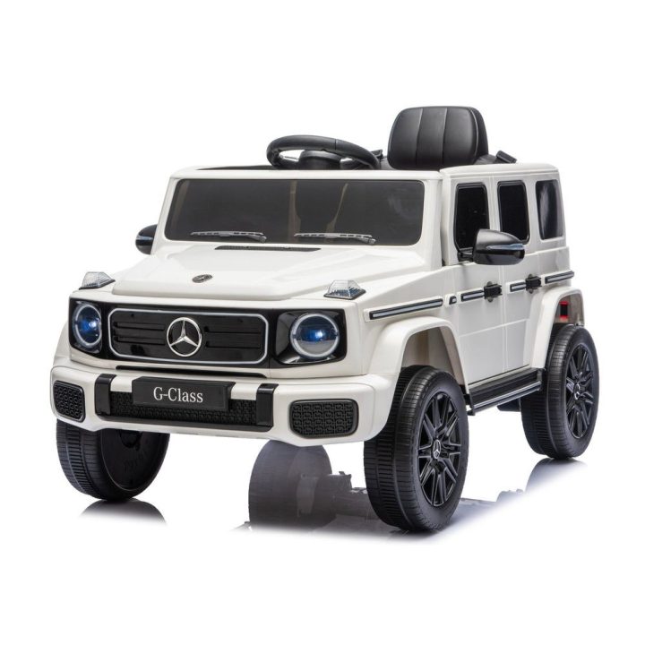 Baltas akumuliatorinis automobilis Mercedes G 4x4 24V 2580