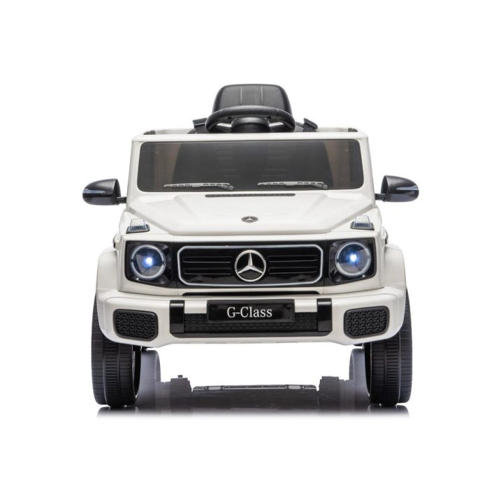 Baltas akumuliatorinis automobilis Mercedes G 4x4 24V 2580