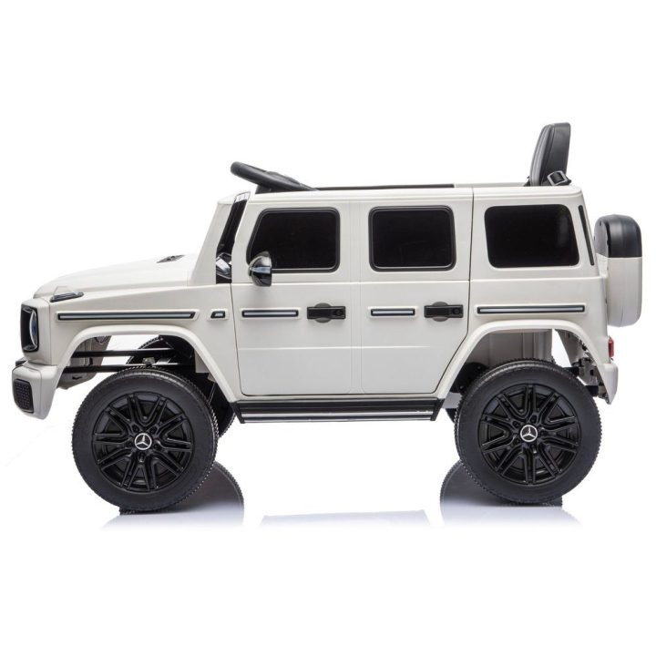 Baltas akumuliatorinis automobilis Mercedes G 4x4 24V 2580