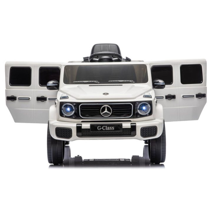 Baltas akumuliatorinis automobilis Mercedes G 4x4 24V 2580