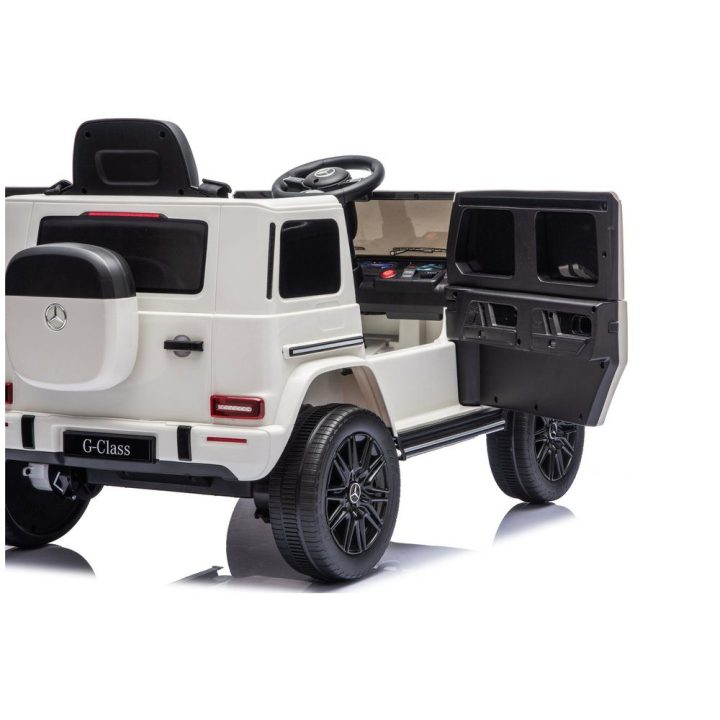 Baltas akumuliatorinis automobilis Mercedes G 4x4 24V 2580