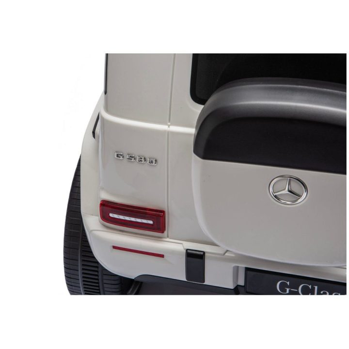 Baltas akumuliatorinis automobilis Mercedes G 4x4 24V 2580