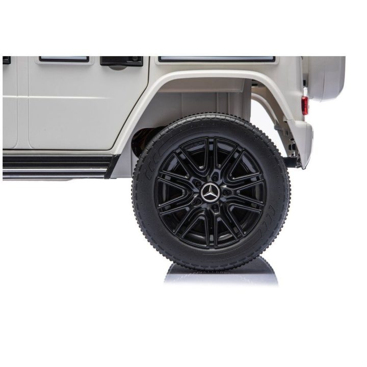 Baltas akumuliatorinis automobilis Mercedes G 4x4 24V 2580