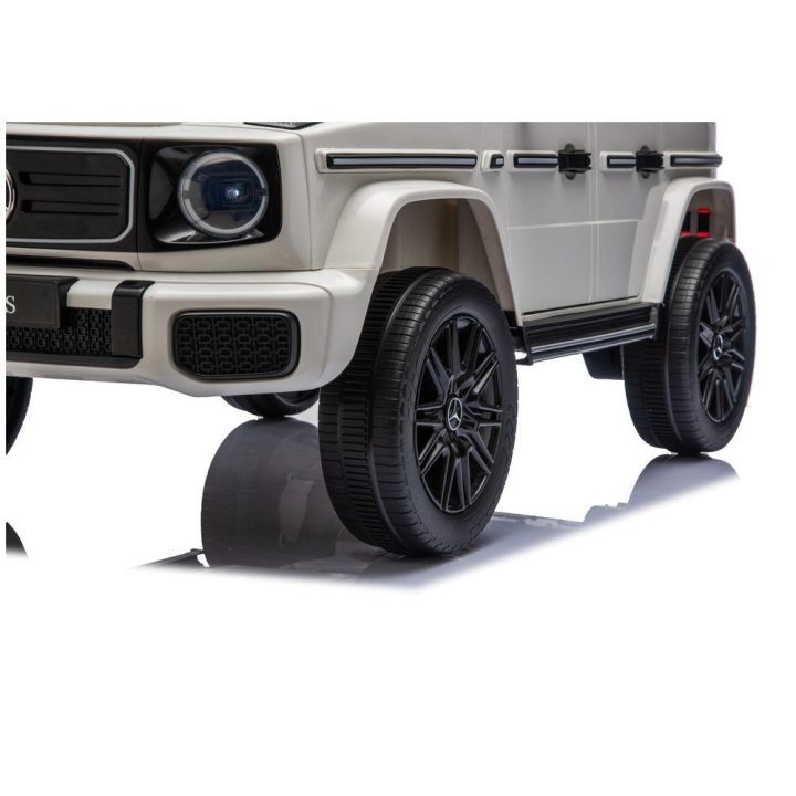 Baltas akumuliatorinis automobilis Mercedes G 4x4 24V 2580