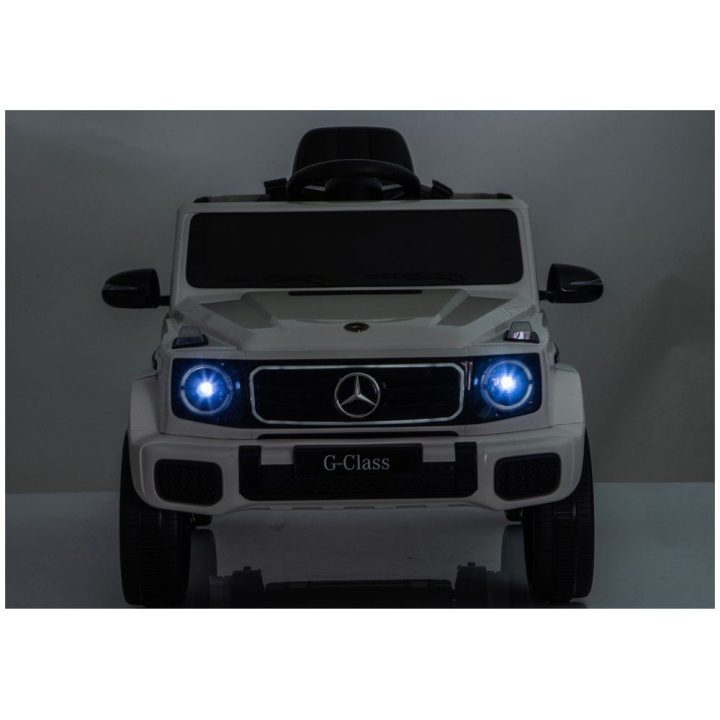 Baltas akumuliatorinis automobilis Mercedes G 4x4 24V 2580
