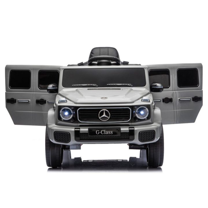 Pilkas Mercedes G 4x4 24V akumuliatorinis automobilis