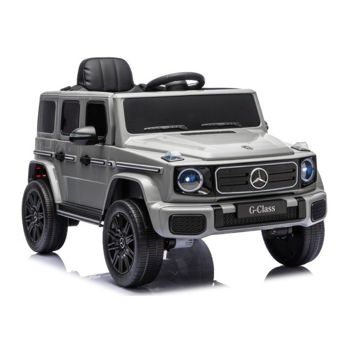 Pilkas Mercedes G 4x4 24V akumuliatorinis automobilis