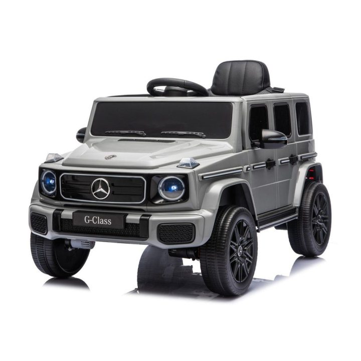 Pilkas Mercedes G 4x4 24V akumuliatorinis automobilis