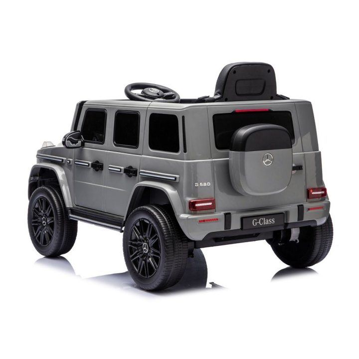 Pilkas Mercedes G 4x4 24V akumuliatorinis automobilis