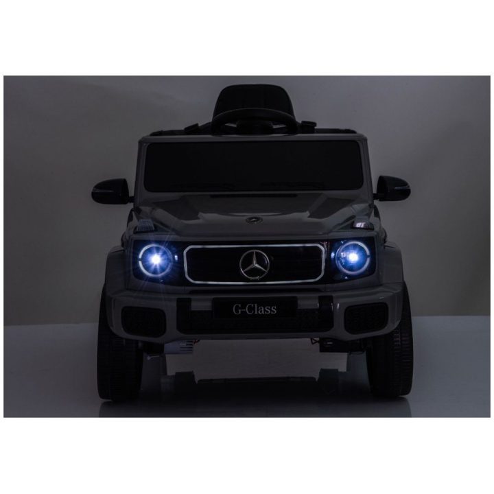Pilkas Mercedes G 4x4 24V akumuliatorinis automobilis
