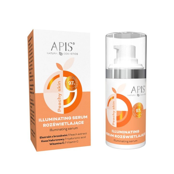 Apis PEACHY SKIN šviesinamasis serumas veidui 15 ml