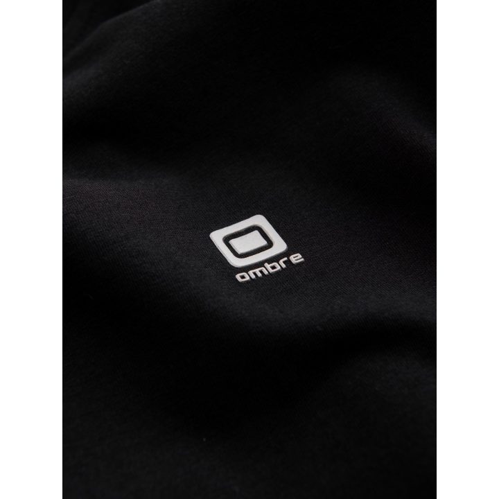 Vyriškas juodas ilgarankovis marškinėlis su logotipu