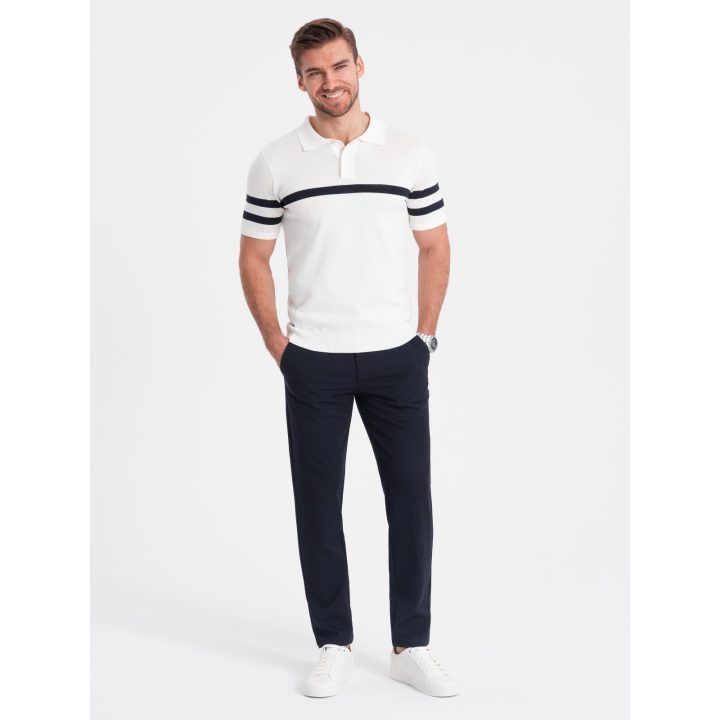 Vyriškos tamsiai mėlynos chino kelnės slim fit