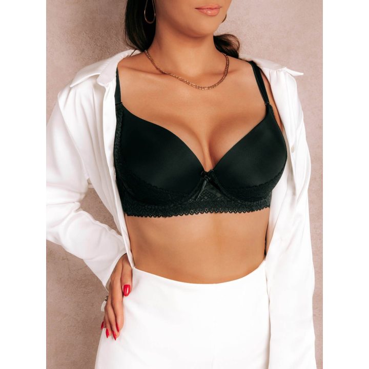 Moteriška juoda push-up liemenėlė