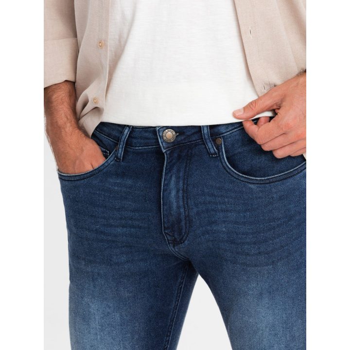 Vyriški mėlyni slim fit džinsai su elastanu