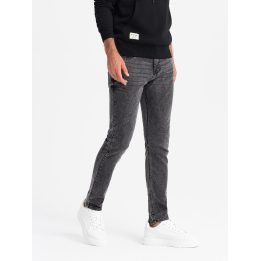 Vyriški pilki slim fit džinsai su elastanu