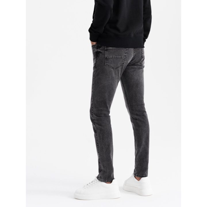 Vyriški pilki slim fit džinsai su elastanu