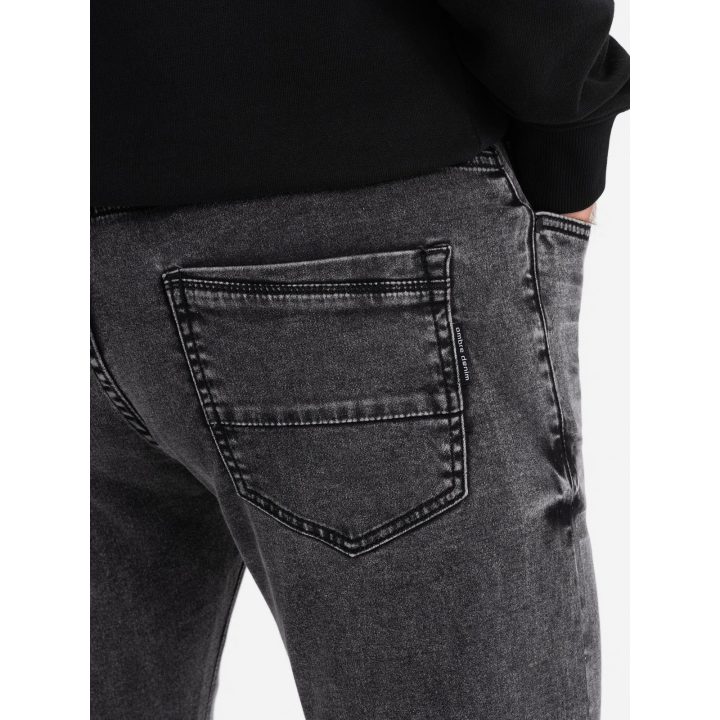 Vyriški pilki slim fit džinsai su elastanu