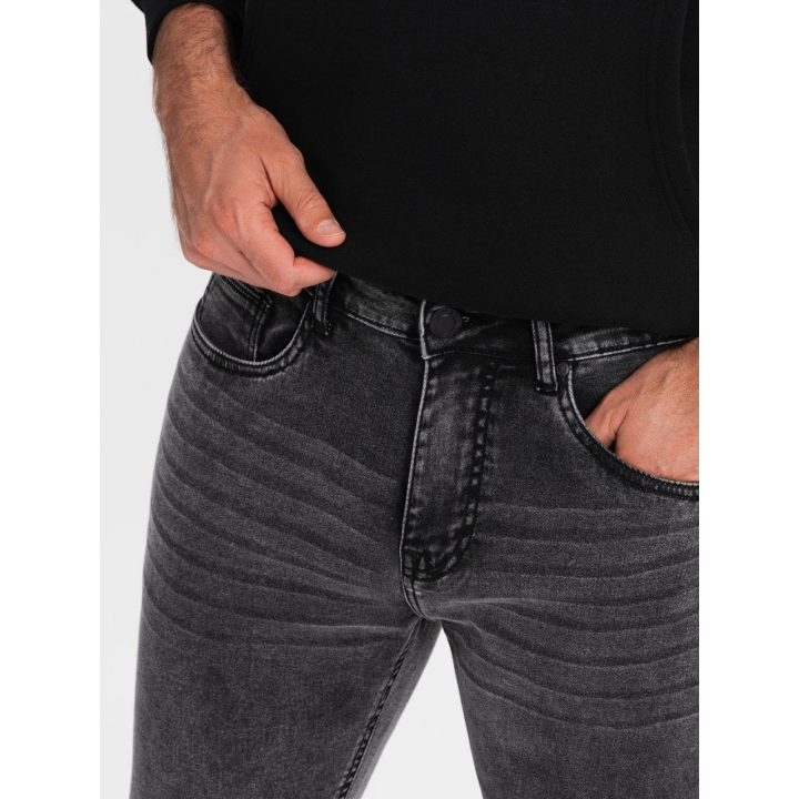 Vyriški pilki slim fit džinsai su elastanu