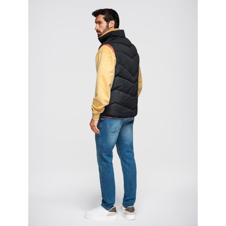 Vyriška juoda berankovė liemenė su neoninėmis detalėmis
