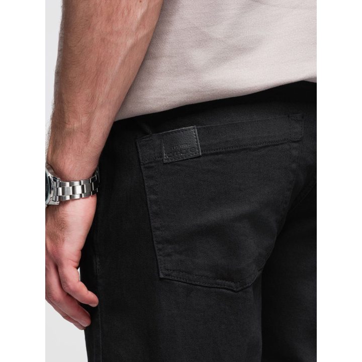 Vyriškos juodos jogger tipo kelnės su juostele