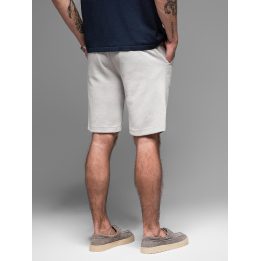 Vyriški šviesiai pilki slim fit šortai iki kelių