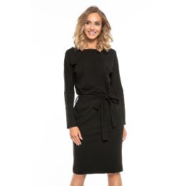 Suknelė kimono kirpimo iš medvilnės su diržu Tessita