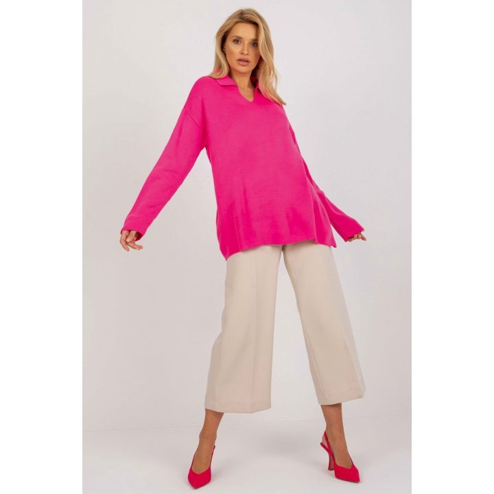Sweter Damski LC 2261.00P Fluo Pink - Rue Paris