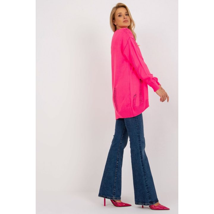 Megztinis megztinis LC 8042.69 Fluo Pink - Rue Paris