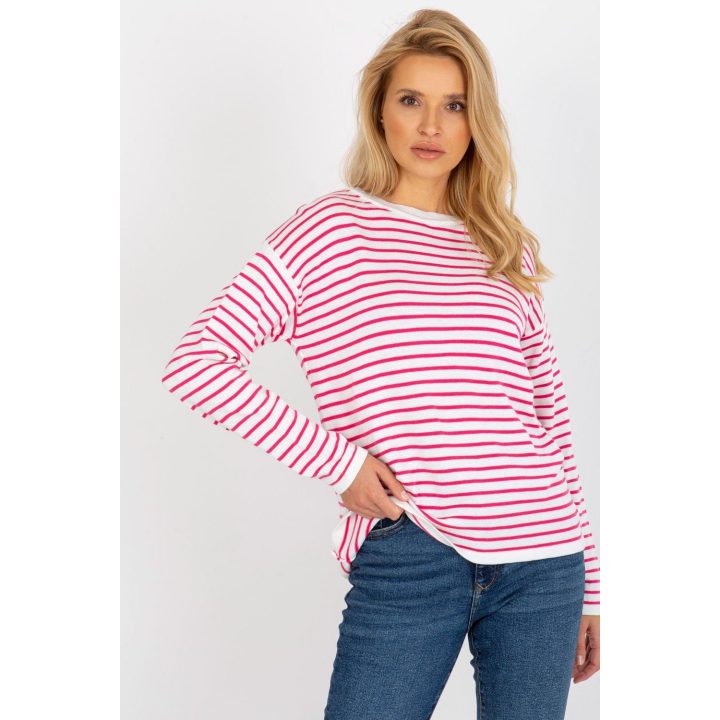 Sweter Damski LC 6006.22 Balta/rožinė - Rue Paris