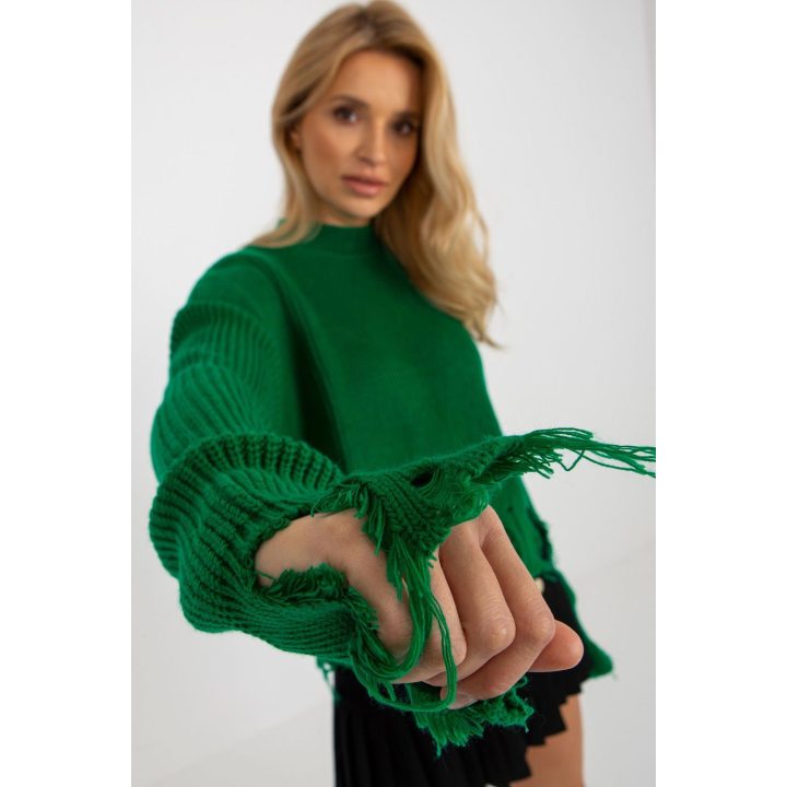 Sweter Damski LC 0373.95P Green - Rue Paris