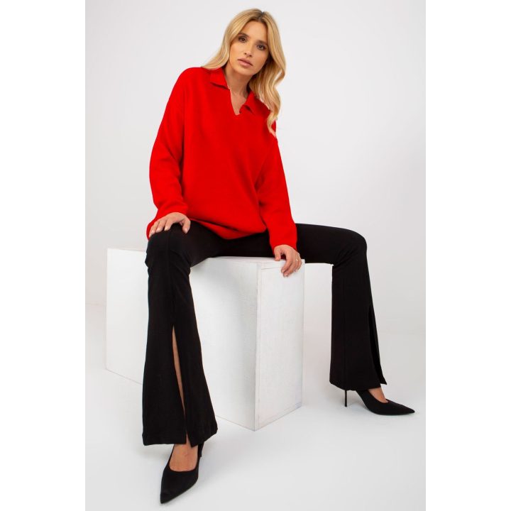 Sweter Damski LC 2261.00P Raudona - Rue Paris