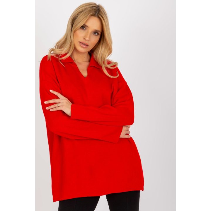 Sweter Damski LC 2261.00P Raudona - Rue Paris