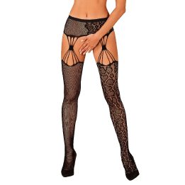 Pas Model Garter Stockings S821 Black - Obsessive