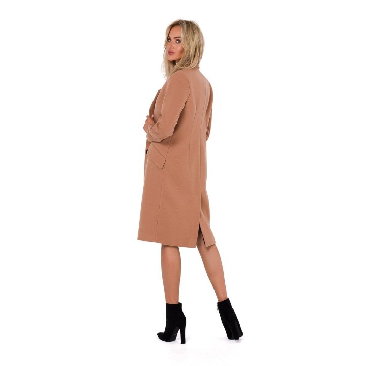 Moteriškas paltas MOE758 Camel - Moe