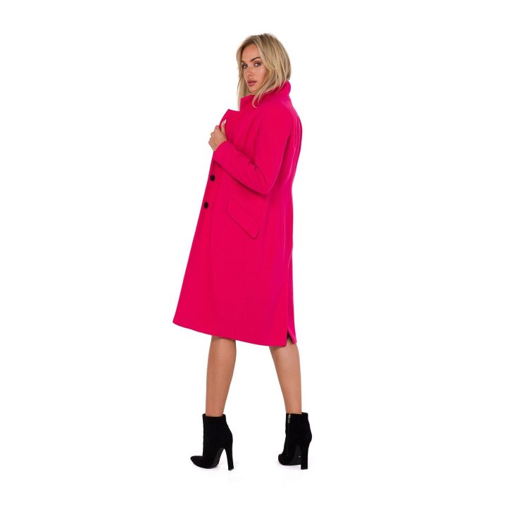 Moteriškas paltas MOE758 Fuchsia - Moe